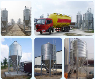 Small Steel Galvanized Grain Silo / Mobile Metal Silos For Grain Storage