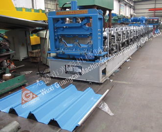 Locked Roof Panel Roll Forming Equipment / Metal Roof Roll Forming Machine