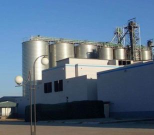 Flat Hopper Bottom Grain Bins Assembly Steel Storage For Construction Materials