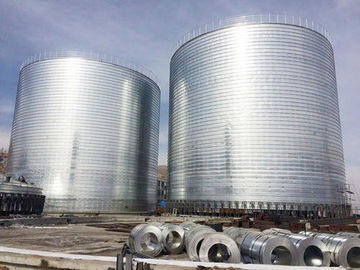 2000 Ton Galvanized Farm Steel Grain Silo With Conveying System Corn Rice Storage